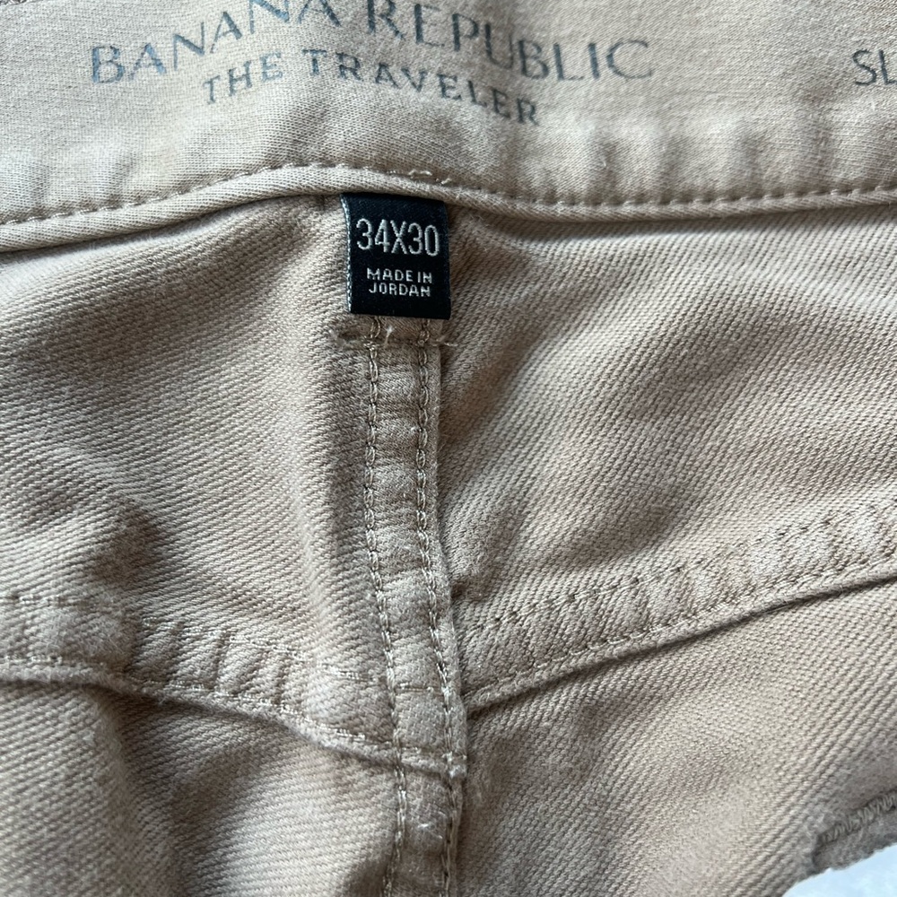 Banana Republic Slim The Traveler Pant in Tan 34x30 - Picture 5 of 9